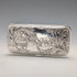 1899 British antique sterling silver cigarette case with fine relief decoration, 102g, Henry Matthews